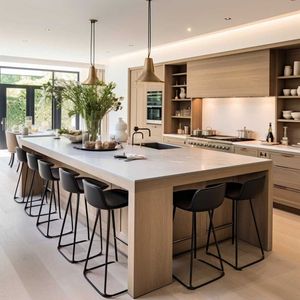AisDecor Custom Quartz Stone Countertop Fogão Gabinete Decoração Personalizado Simples Cozinha Completa Armário - Product Image 1