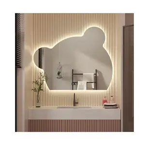 Smart bathroom Bear mirror customized anti-fog touch screen bathtub LED smart mirror