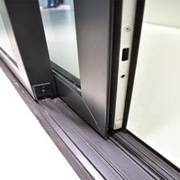 Puertas Magnéticas con Malla de Fibra de Vidrio, Ventanas Corredizas Automáticas de Aleación de Aluminio, Tamaño Personalizado 5-12mm, Malla Horizontal