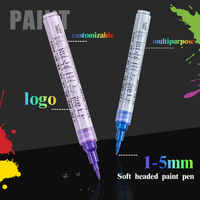 Marqueur effaçable à l'air, imperméable, 12 couleurs, pointe brosse 0,8 mm, pour marquage de pierres, pointe souple, pour extérieur, traçage, réparation de pneus de voiture, papier