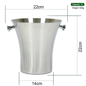 Đảng bán buôn biểu tượng tùy chỉnh kim loại băng xô nước giải khát bồn bạc hình tròn bia 5L thép không gỉ Xô đá - Product Image 6