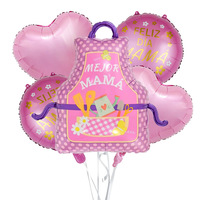 Ensemble de ballons pour la fête des mères anglaises et espagnoles Décorations de ballons sur le thème Maman je t'aime