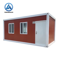 Maison conteneur modulaire en acier de 20 pieds, chambre à coucher détachable, préfabriquée, écologique, avec panneaux sandwich EPS étanches, pour écoles et centres commerciaux