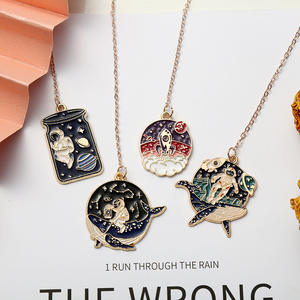 Креативная металлическая Закладка в форме астронавта, Студенческая канцелярская Закладка, зажим для закладки, цепочка для закладок - Product Image 2