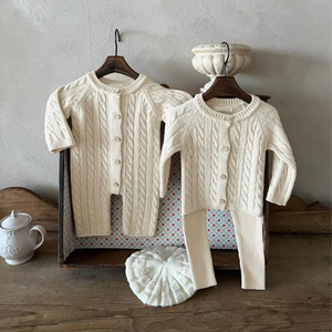 Ropa de alta calidad de algodón puro tejido suéter recién <span class=keywords><strong>nacido</strong></span> largo bebé invierno mono - Product Image 5
