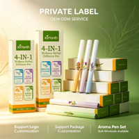 Kit de stylos diffuseurs d'arômes 4-en-1 aux herbes bien-être – Quatre options de parfum – Expérience aromatique portable – Stylo diffuseur d'arômes – Marque privée OEM