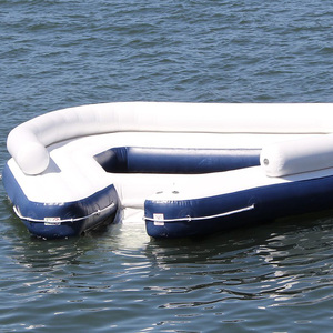 <b>Inflatable</b> Pool Float Lounge Raft Sofa with Cylindrical Cushions Beach Lake Water Mattress for Summer Party - Product Image 2