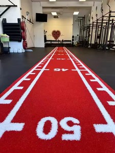 Revêtement de sol en <span class=keywords><strong>gazon</strong></span> artificiel pour salle de sport avec logo personnalisé, faible entretien, pour exercices d'agilité, studios de fitness, applications commerciales de salle de sport - Product Image 2