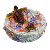 Cendrier en résine en forme de tortue de plage tropicale fait à la main en 3D personnalisé en gros