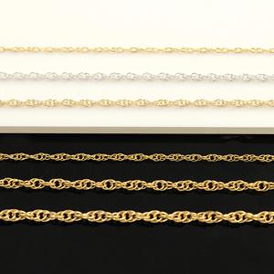 Cadenas de Cuerda Trenzada GP US, Eslabones sin Terminar, Rollo de Cadena de Oro Laminado de 14k, Fornituras de Joyería Permanente a Granel, DIY 14KGF, Venta al por Mayor - Product Image 4