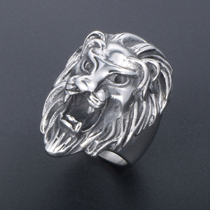 Lion Head <b>Ring</b> <b>Titanium</b> Steel Men's Animal Design SA872 Jewelry Gift - Product Image 2