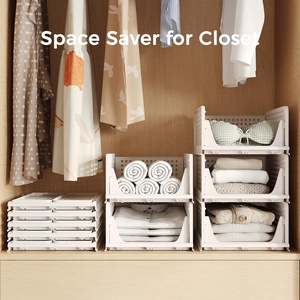 Contenitori di stoccaggio impilabili in materiale 4 pezzi per cassettiere contenitori per armadio cucina <span class=keywords><strong>bagno</strong></span> - Product Image 5