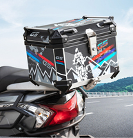 OEM ODM Coque de coffre arrière de moto en alliage étanche 45L antichoc, usine de support pour grandes marques, commande minimale flexible