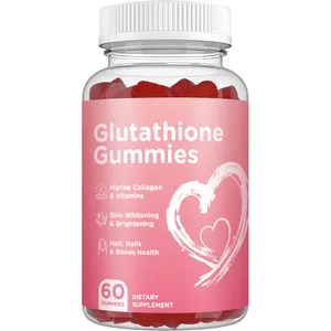 Özel etiket sağlık takviyesi glutatyon parlatıcı cilt beyazlatma Gummies kollajen Anti-aging l-glutatyon Gummies