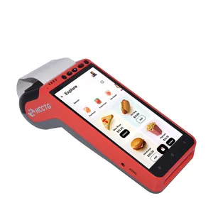 Handheld tragbares Android-System Smart Pos Terminal mit Rechnungs drucker 4G NFC Z100