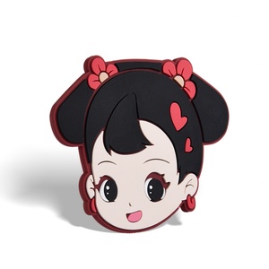 New Style Cute Cartoon Girl Custom PVC Unbreakable Decorative <b>Compact</b> Makeup <b>Mirror</b> - Product Image 2