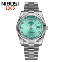 Reloj Deportivo de Lujo de Cuarzo de Acero Inoxidable Original de la Marca NI2627 para Hombre con Esfera de Agujas y Visualización de Fecha Luminosa