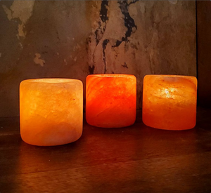 Porte-bougie en sel de l'Himalaya écologique, sculpté en forme de cœur rustique, poli, en pierre naturelle, décoration d'intérieur, cadeau d'affaires - Product Image 2