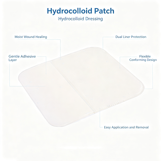 OEM Medical Disposable Border Hydrocolloid Dressing Breathable Hydrocolloid Wound Dressing for Ulcers for Health