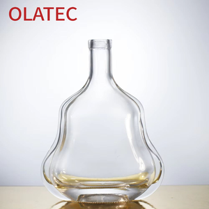 Bouteilles de liqueur en verre personnalisées, forme de gourde, 750 ml, 1000 ml, pour <span class=keywords><strong>Cognac</strong></span>, Brandy, avec bouchon à vis - Product Image 1