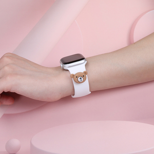 Correas de reloj de silicona personalizadas con decoración de muñeca 3D correa de reloj de pulsera de repuesto para <span class=keywords><strong>Apple</strong></span> <span class=keywords><strong>Watch</strong></span> Se 44mm 40mm brazalete de goma - Product Image 4