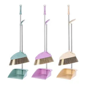 Kitchen Broom Dustpan And Brush Set Indoor Whisk Broom for Home Floors Dog Hair