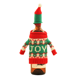Decoraciones navideñas para botellas de vino, cubierta personalizada para botellas de vino tinto, novedad - Product Image 5