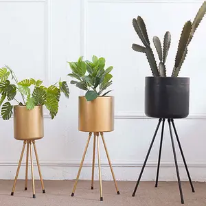 Plant Pot Stand Decorative Green Flower Nordic Style Gold Black Flower Holder Plant Small Kits Garden Plant Stand