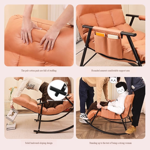 Ghế thư giãn hiện đại cao cấp dành cho người lớn, kiểu ghế sofa, có thể ngả lưng, gấp gọn, khung thép, đệm đơn, tạo cảm giác thư giãn kỳ diệu. - Product Image 6