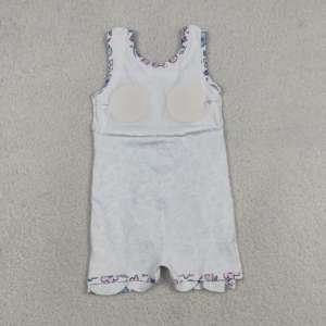 Robe de sport pour petites filles RTS, motif floral, bord festonné, style sœur, mignonne, respirante, avec nœuds, coupe trapèze, pour l'été, le tennis et le yoga - Product Image 4