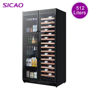 Mooden Free Standing Red Vintage Bottles Quiet Display Wine Cabinet Compressor Wine Cooler Fridge Refrigerator