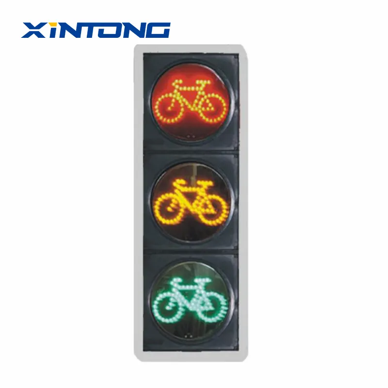 XINTONG नई डिजाइन ट्रैफिक लाइट 300 मिमी लाल हरा एलईडी साइन्स साइकिल सिग्नल थोक