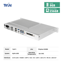 Ordinateur embarqué, PC industriel sans ventilateur, mini PC, PC sur rail DIN avec 6 ports LAN pour montage en rack 1U
