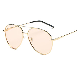 Parsons Metal Frame <b>Gradient</b> Lens Full Rim <b>Sunglasses</b> Oval Pilot Style Unisex UV400 Sun Protection 9815 - Product Image 5