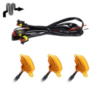 Feux de calandre LED 12V ambre en plastique ABS, peints, pour pare-chocs et capot, accessoires 4x4 pour camion