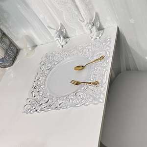 Vente en gros de nouveaux Offre Spéciale plats carrés en plastique de luxe <span class=keywords><strong>assiettes</strong></span> chargeurs pour le dîner et le mariage - Product Image 2