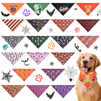 Bandana pour chien Halloween, motif fantôme et citrouille, accessoire pour animaux de compagnie pour l'automne