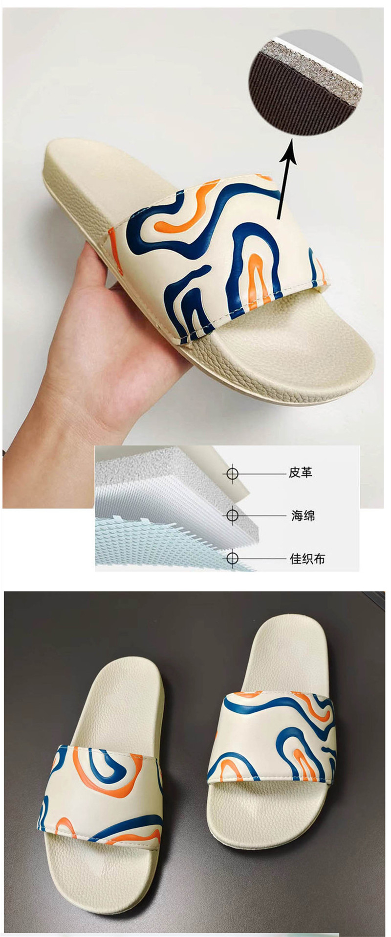Summer Outdoor Beach Women Slippers Sandals Shoes Mens Think Sole Slides Shoe Wholesale
