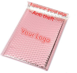 फूलदान शिपिंग पाली मेलर पैकेजिंग कूरियर प्लास्टिक पुश पॉप Ziplock गुलाबी जिपर Biodegradable पाली बुलबुला बैग है। - Product Image 4