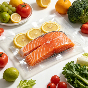 Rouleau de sacs sous vide en PE gaufré personnalisé, compatible micro-ondes, pour aliments pour bébés, aliments pour animaux, chewing-<span class=keywords><strong>gum</strong></span>, chips, lait, salade - Product Image 5