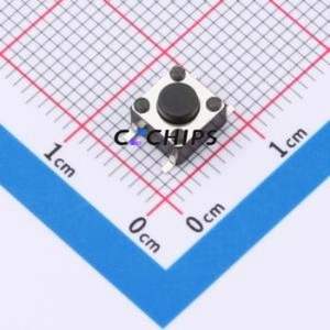 TS014-TBW1FH4.5 Tactile Switch SMD-4P,6x6mm Switch Single Pole Single Throw Round Button 2.5N Vertical Mount - Product Image 1