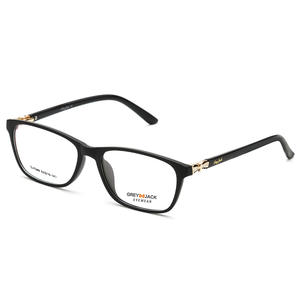 Montures de lunettes carrées grises Jack 53-16-143, monture complète, style professionnel pour femmes adultes - Product Image 3