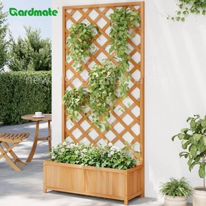 Jardinera de madera con enrejado para jardín al aire libre Patio <span class=keywords><strong>Terraza</strong></span> Jardín Enrejado Maceta - Product Image 4