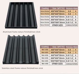 Forno uso Non bastone in alluminio pagnotta Baguette vassoio di cottura, forato padella per il pane francese - Product Image 6