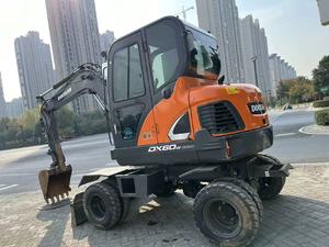 Used Doosan DX60W Wheel Excavator 6 Ton Compact <b>Digger</b> for Construction and Road Work - Product Image 3