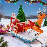 Train de Noël pour centre commercial, train électrique sans rails pour visites touristiques avec décorations de Noël pour les fêtes