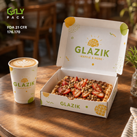 Boîte à gaufres personnalisée de qualité alimentaire avec couvercle, emballage jetable pour gaufres belges, desserts à emporter pour café, boulangerie, restaurant