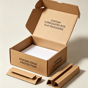 Caja de Cartón Corrugado Ecológica para Envíos, Reutilizable, Plegable, para Suscripciones, Embalaje, Regalos - Product Image 1