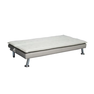 Sofá <span class=keywords><strong>Cama</strong></span> Futón Moderno de Color Blanco Suave para Hotel, Sala de Estar, Dormitorio y Oficina, Hecho de Tela Resistente - Product Image 4