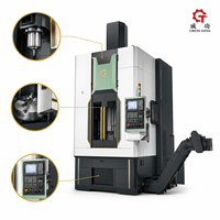 Centro de Torneado Vertical CNC de Servicio Pesado con Mandril Giratorio, Pulverizador de Refrigerante y Detalles en Cobre - Torno CNC Vertical
